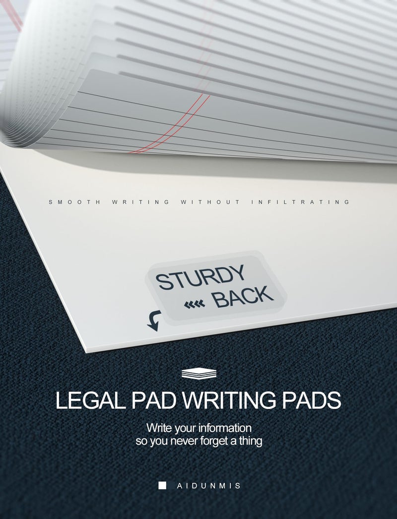Aidunmis 24 Pack Small Legal Pads 5x8 White Note Pads 5x8 College Ruled Paper Tablets for Office 80 GSM Paper Pads Narrow Ruled Legal Pad White Small Notepad 30 Sheets Writing Pad Lined Notepads for Office - Image 5